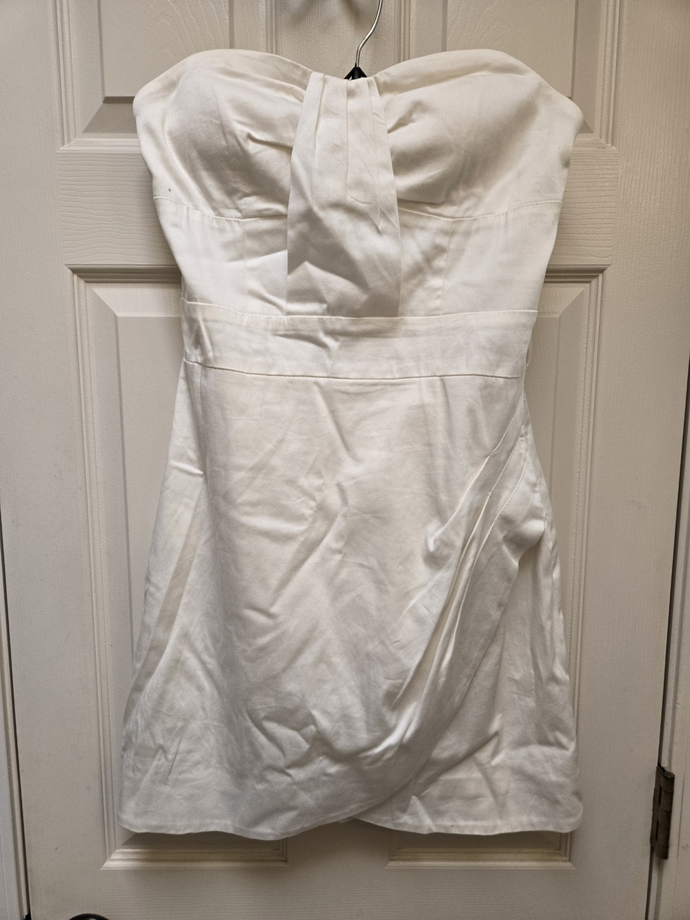 NWT Charlotte Russe Strapless White A-Line Cocktail Dress, Medium